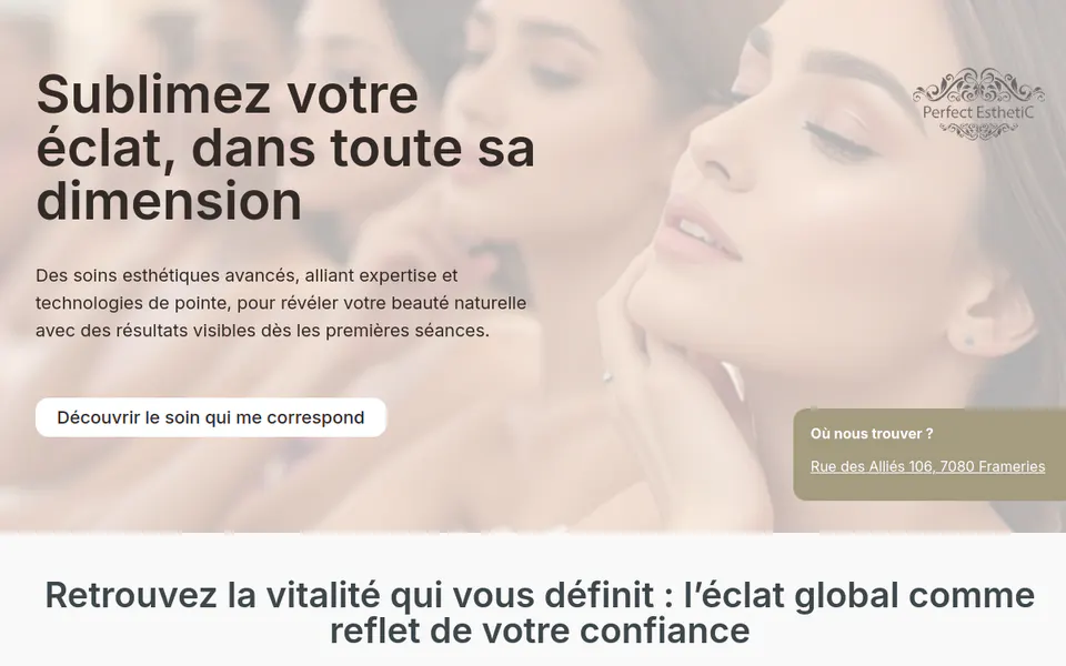 Aperçu du site Perfect Esthetic