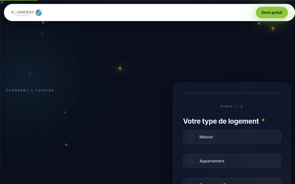 Aperçu du site Econergy Services