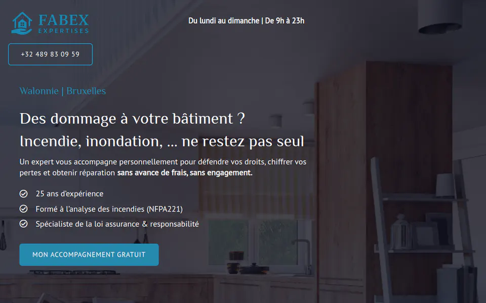 Aperçu du site Fabex Expertises