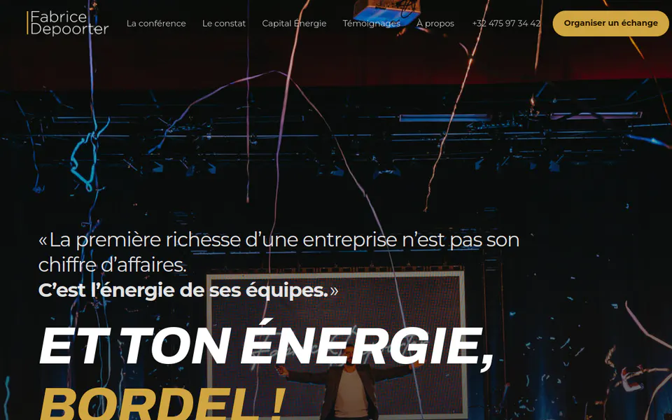 Aperçu du site Fabrice Depoorter