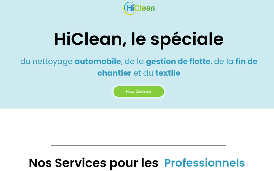 Aperçu du site HiClean