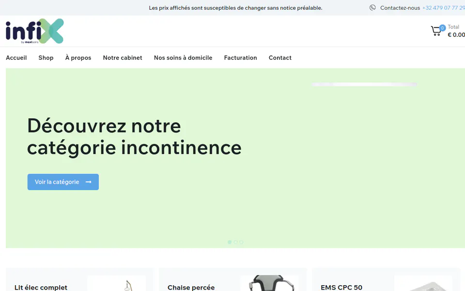 Aperçu du site Infix Groupe
