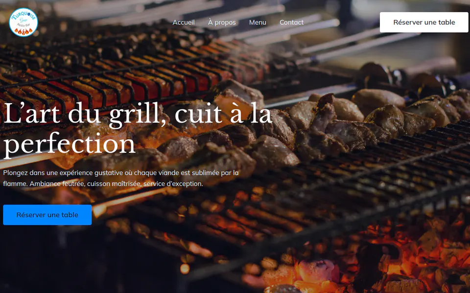 Aperçu du site Turquoise Grill
