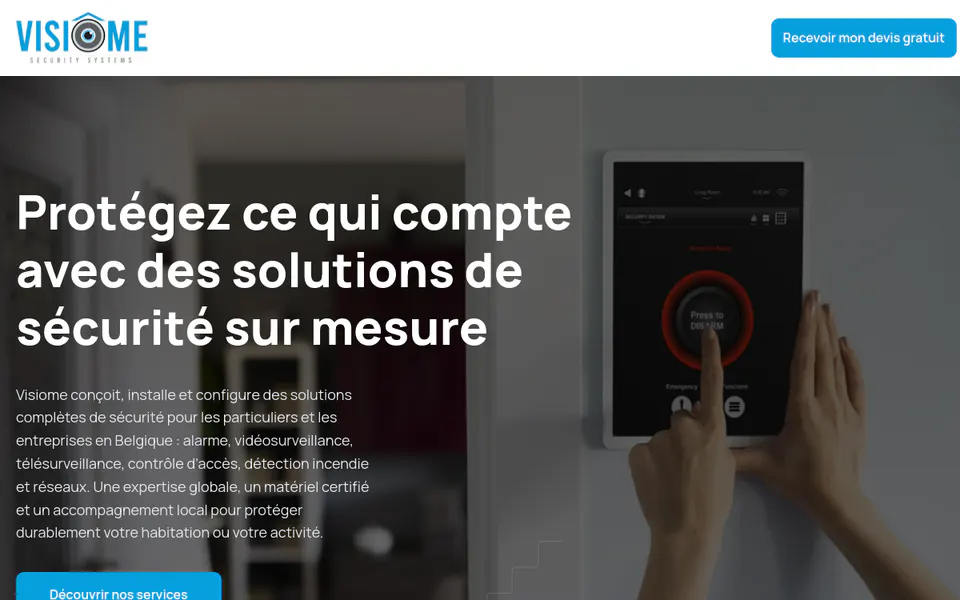 Aperçu du site Visiome Security